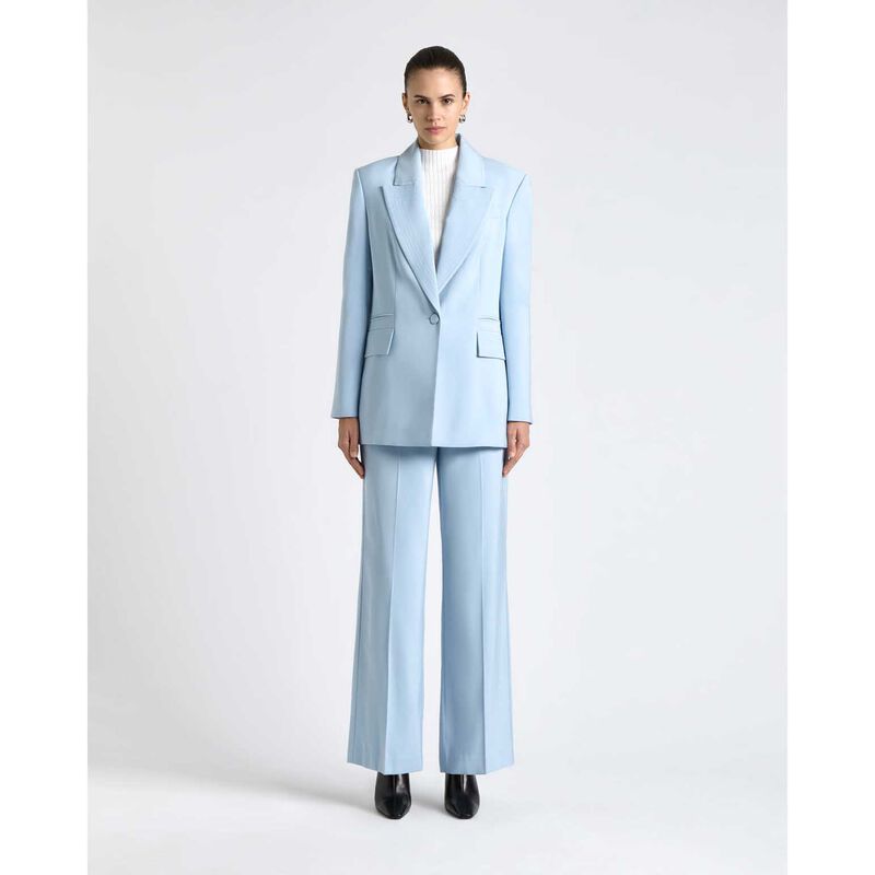 Cue Dew Viscose Twill Topstitched Blazer image number 3